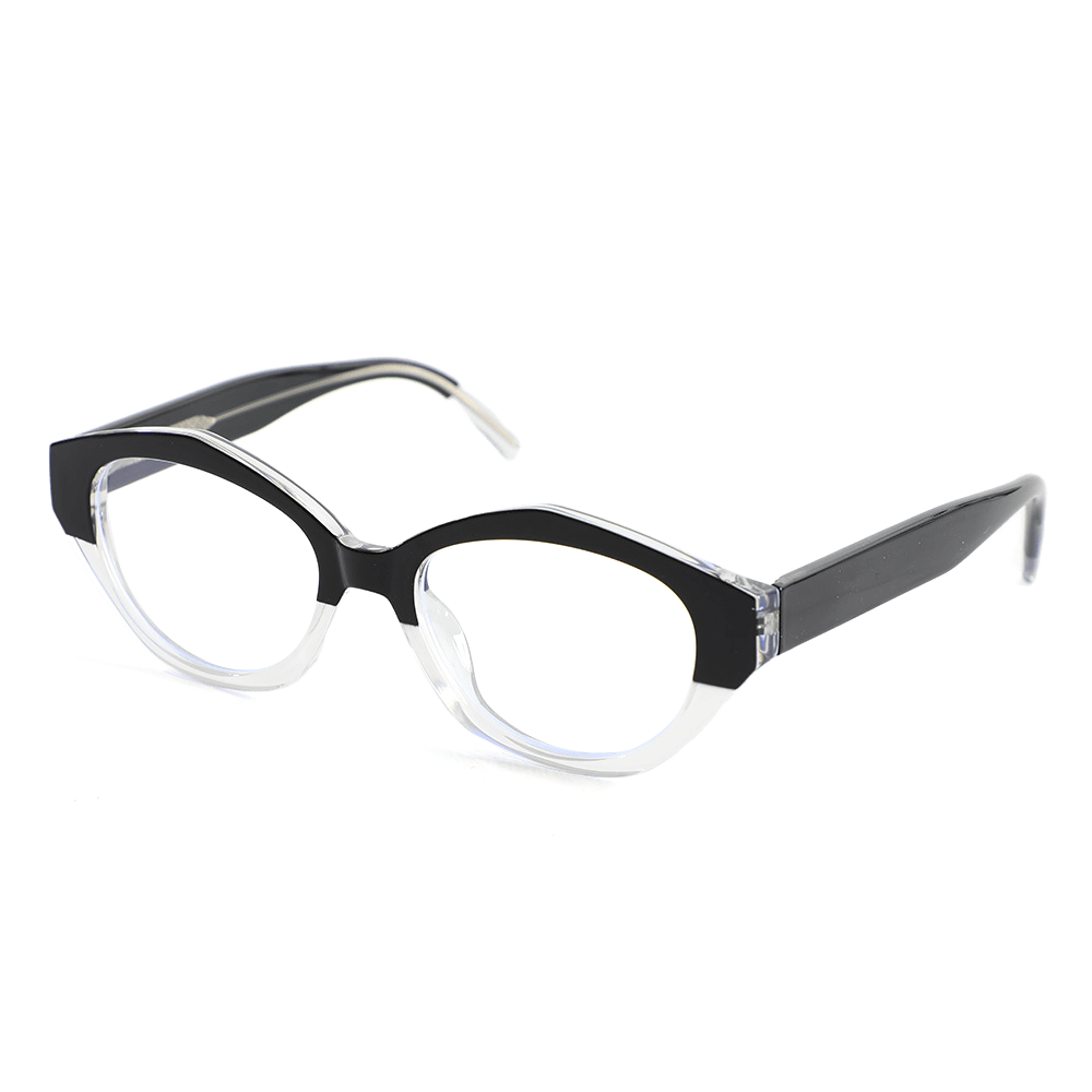 Lunettes de Vue Bobby Ovale Noir Transparent 