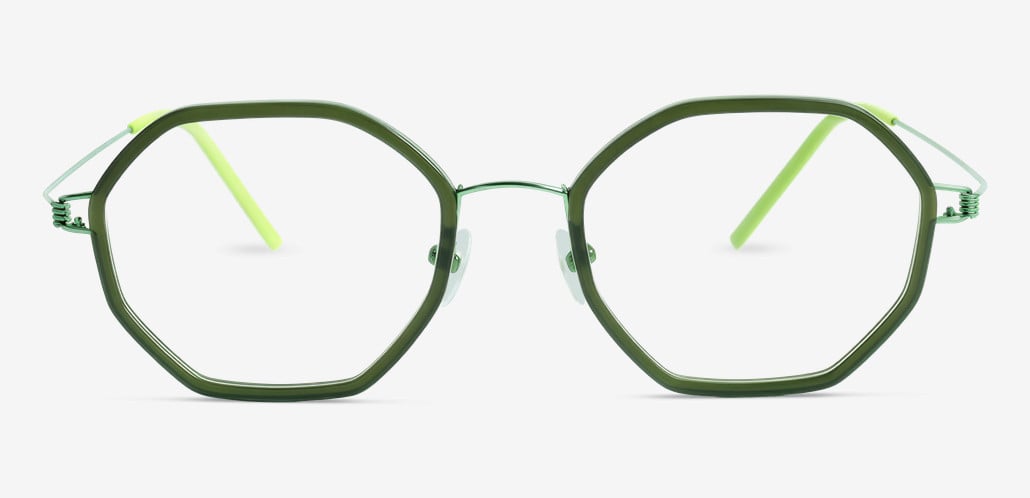 Teresa Grüne Geometrische Brille