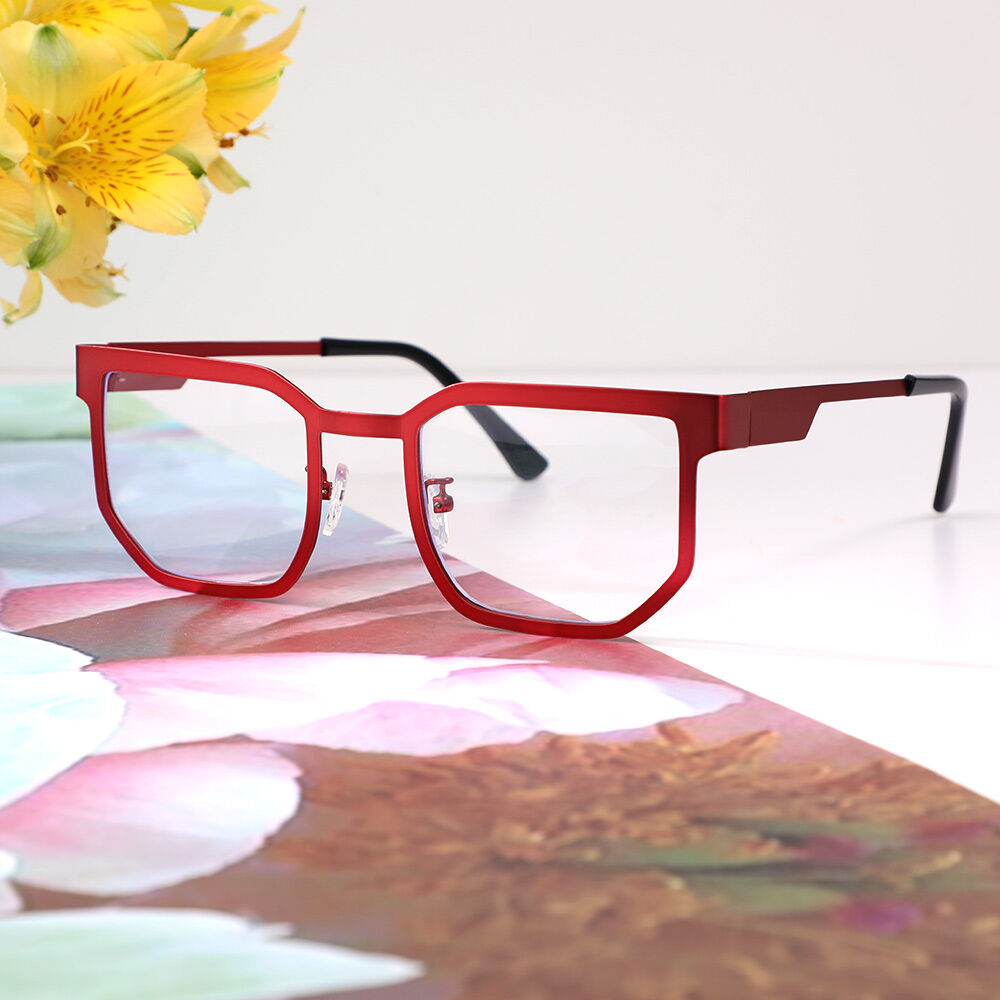 Bello Geometrische Rote Brille