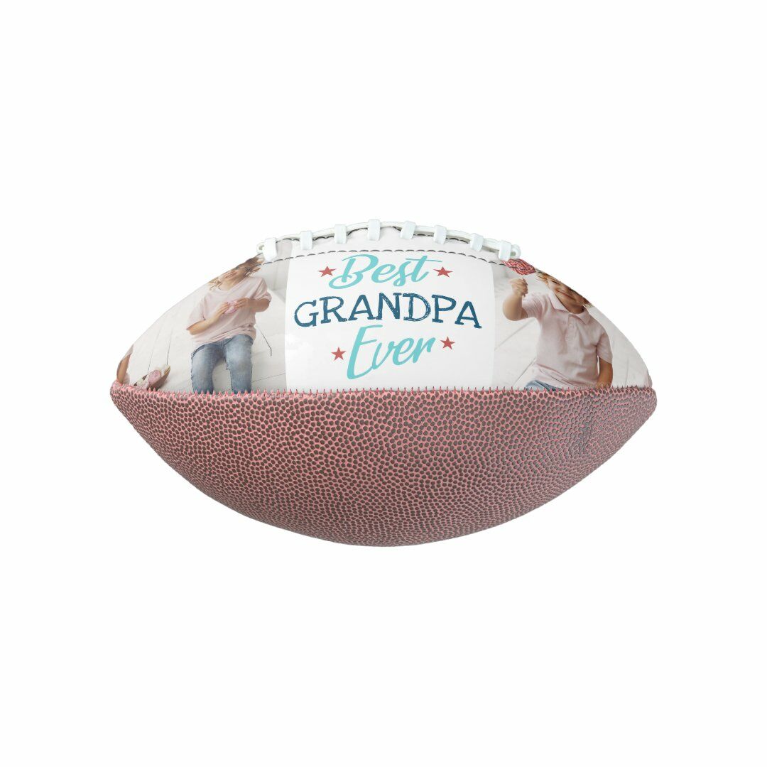 Customizable Football with Name and Photos as a Gift for Grandpa
