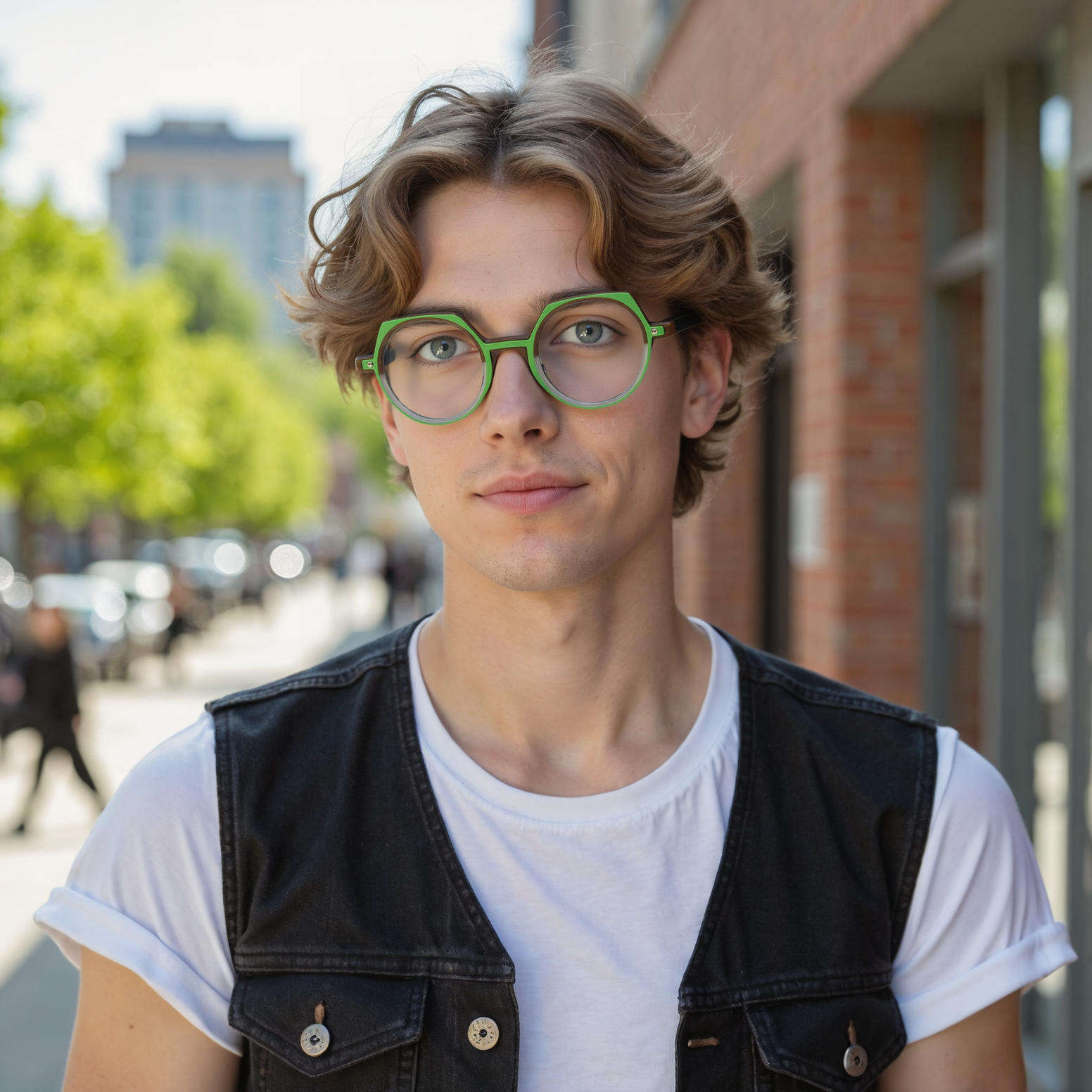 Pene Round Green Glasses