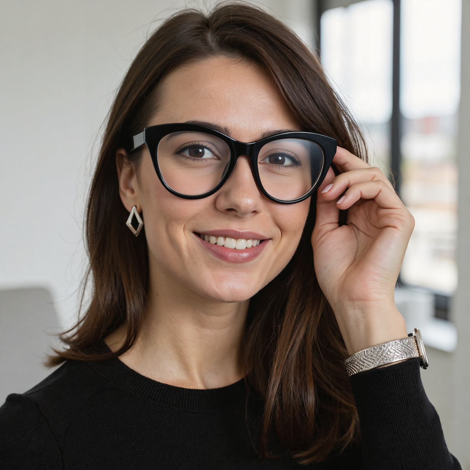 Occhiali da Vista Eleanore Cat Eye Nero