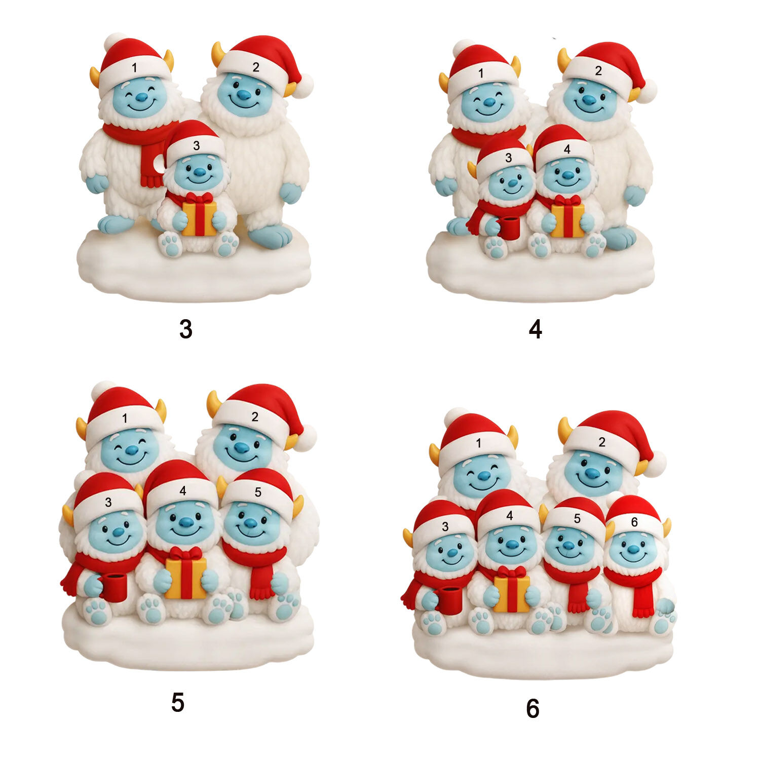 Regalo familiar personalizado con nombre de elfo navideño para la familia