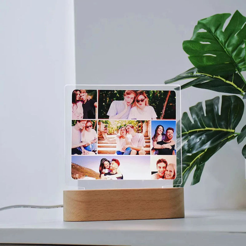 Personalized Photo Acrylic Lamp for Couple