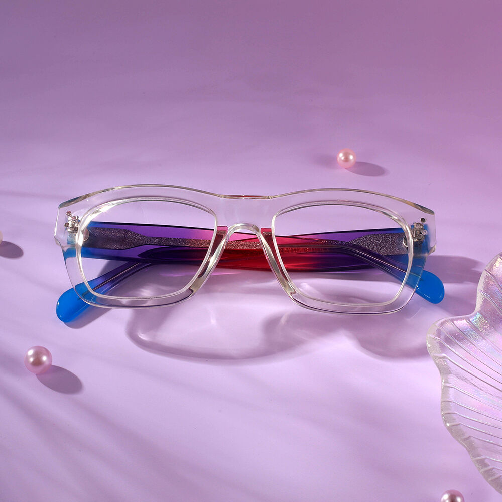 Fay Quadratische Klare Mehrfarbigeed Brille