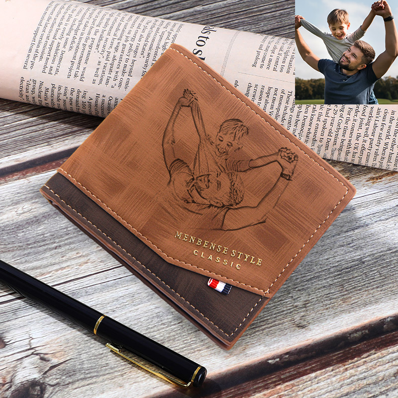 Spersonalizowany męski portfel ze zdjęciem na prezent na Dzień Ojca