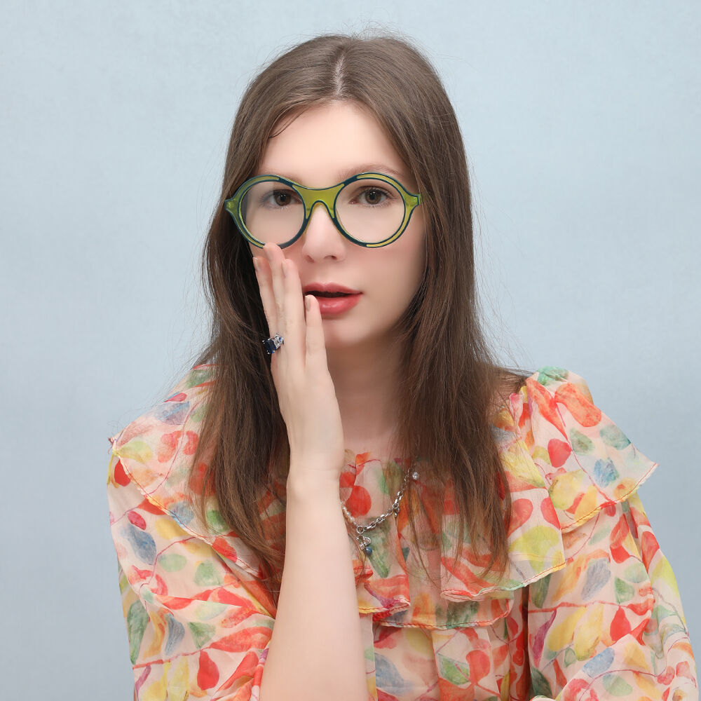 Benedy Runde Grüne Brille