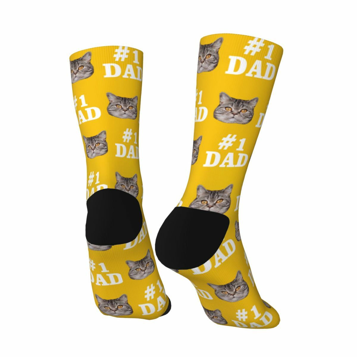 "#1 DAD" Customized Face Socks Father's Day Gift for Dad