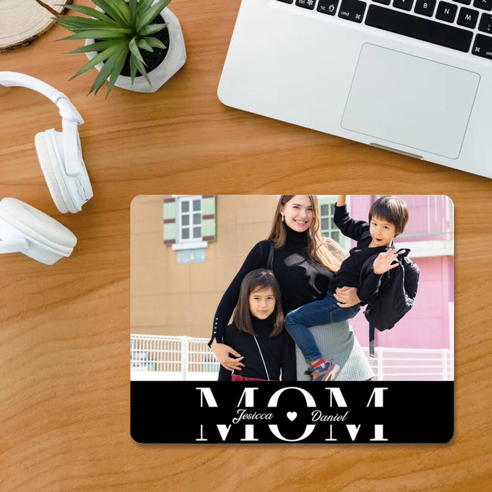 Personalized Photo Mouse Pad with Custom Name Best Gift for Mother