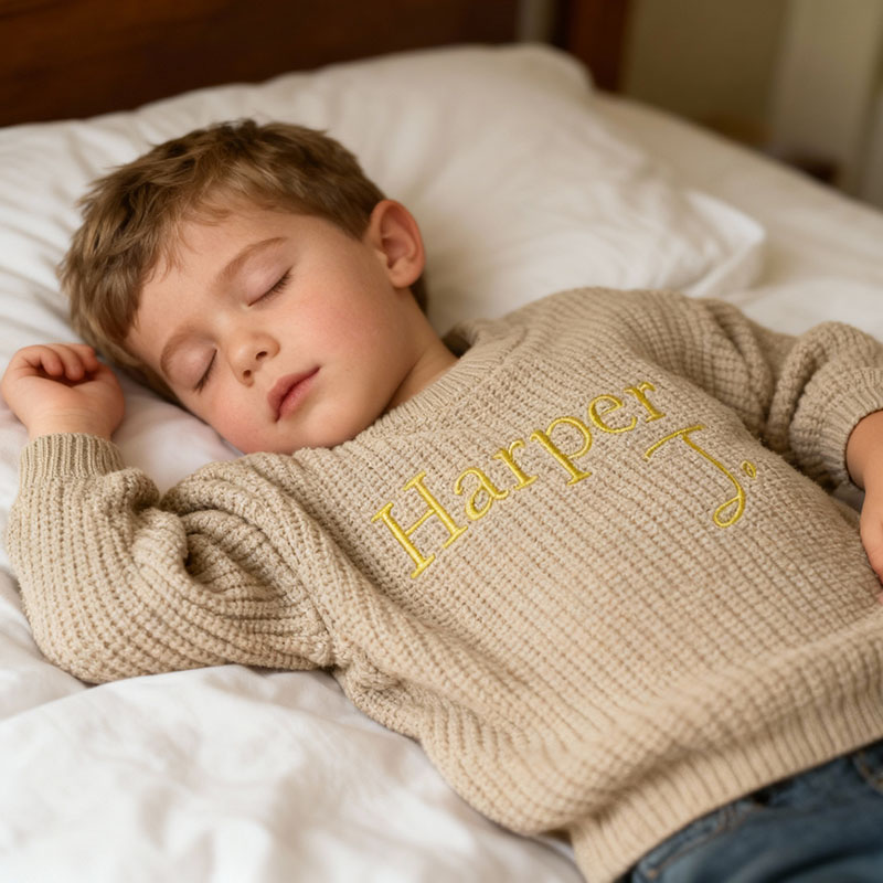 Gepersonaliseerde trui met geborduurde naam Grappig cadeau voor kinderen