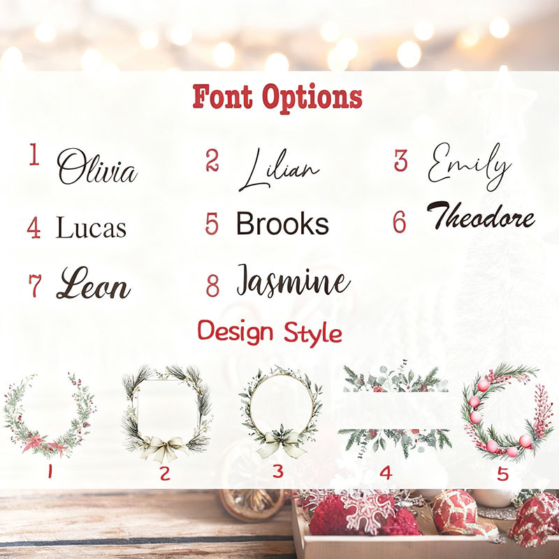 Personliga julklappspåsar med namn och vackra band stilfulla presenter till familjen