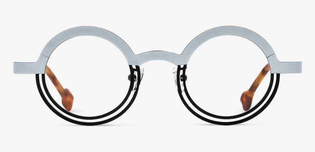Charle White Round Glasses