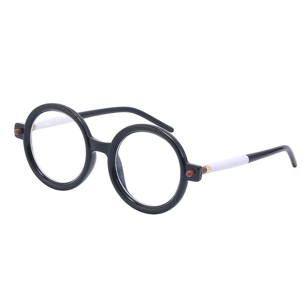 Ice Cream Round Black White Glasses