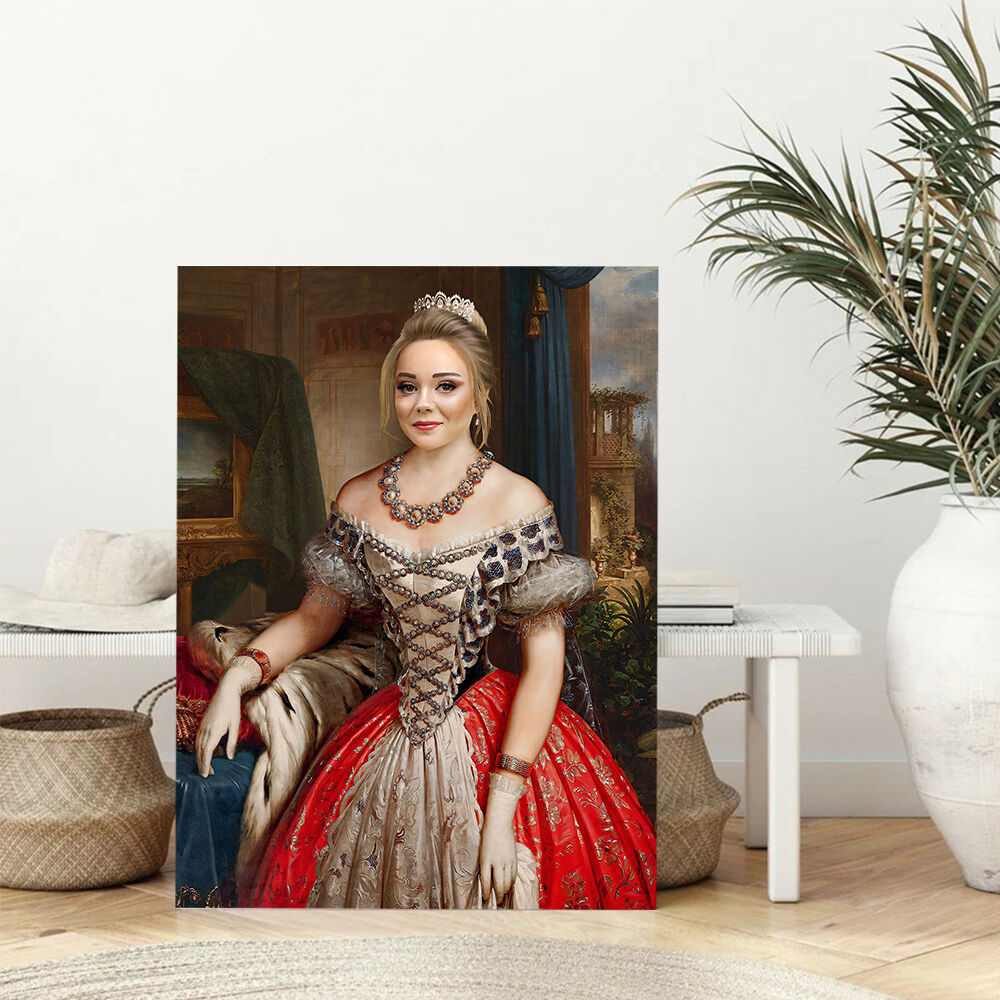 "The Bavarian Queen" Personalized Head Photo Royal Photo Frame for Her