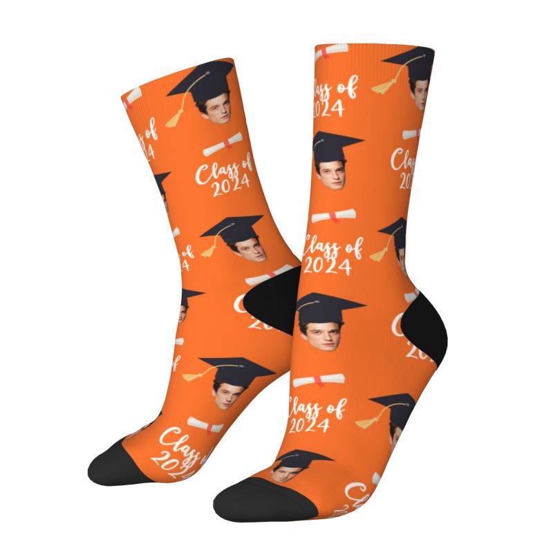 Customized Face Socks Multiple Colors Best Graduation Gift for Friends