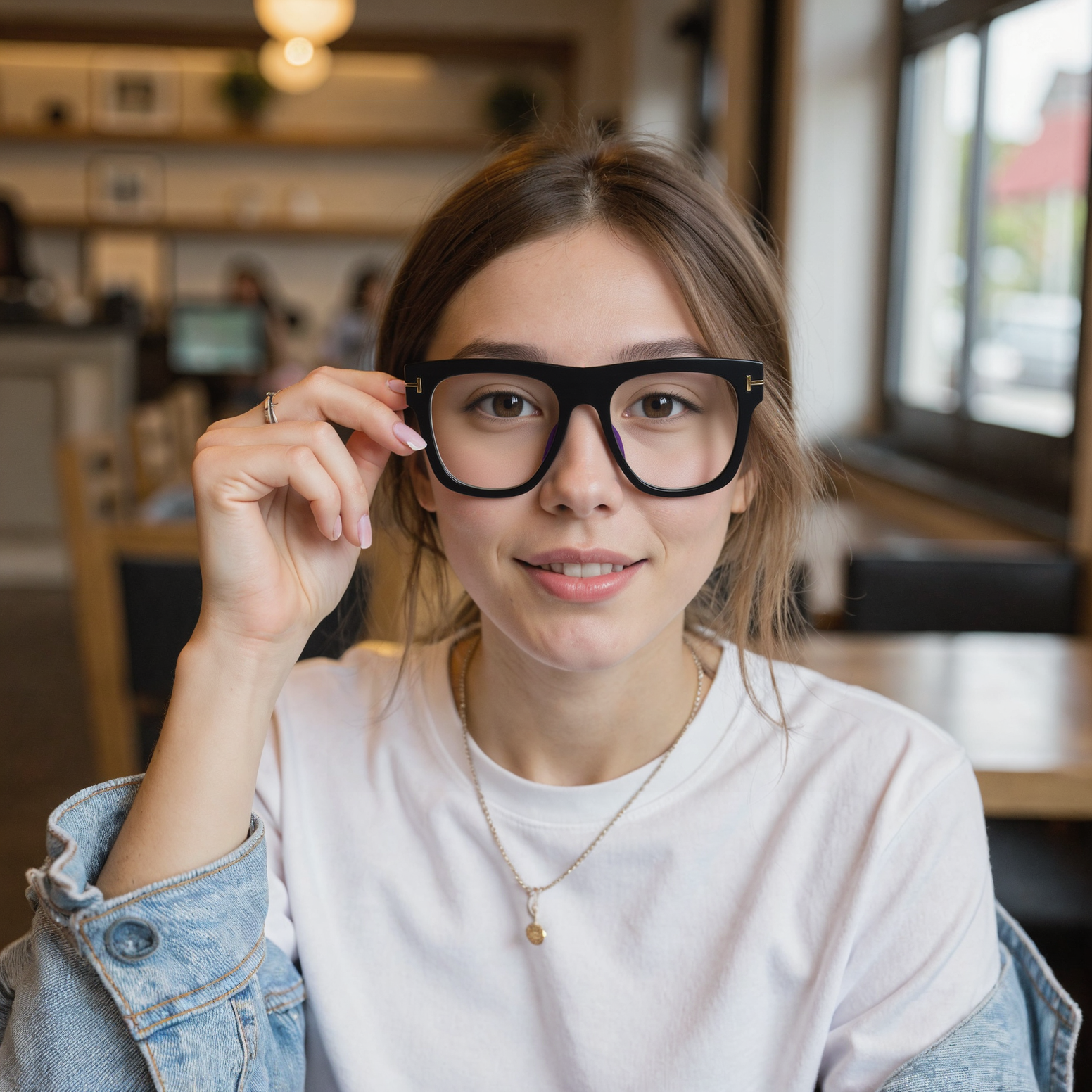 Vibrant Square Black Glasses