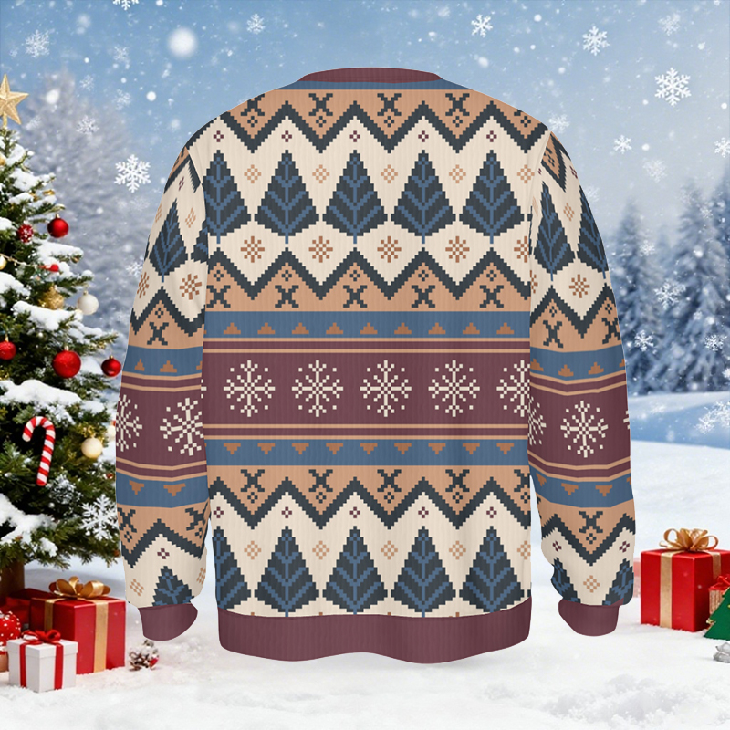 Personalisierter hässliche Weihnachtspullover Unisex Individueller Spitzname Niedliches Pinguin-Design für Kinder Perfektes Weihnachtsgeschenk für die Familie