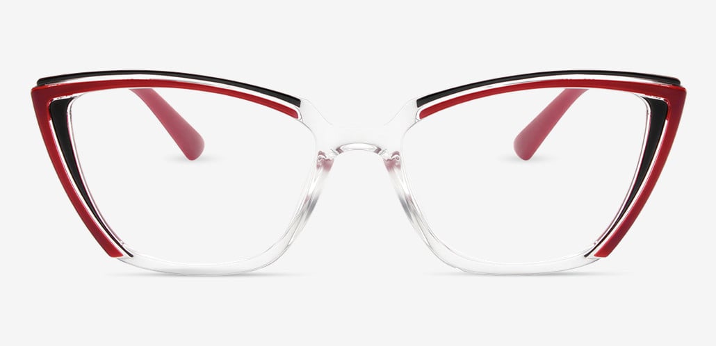 Keynes Red Cat Eye Glasses
