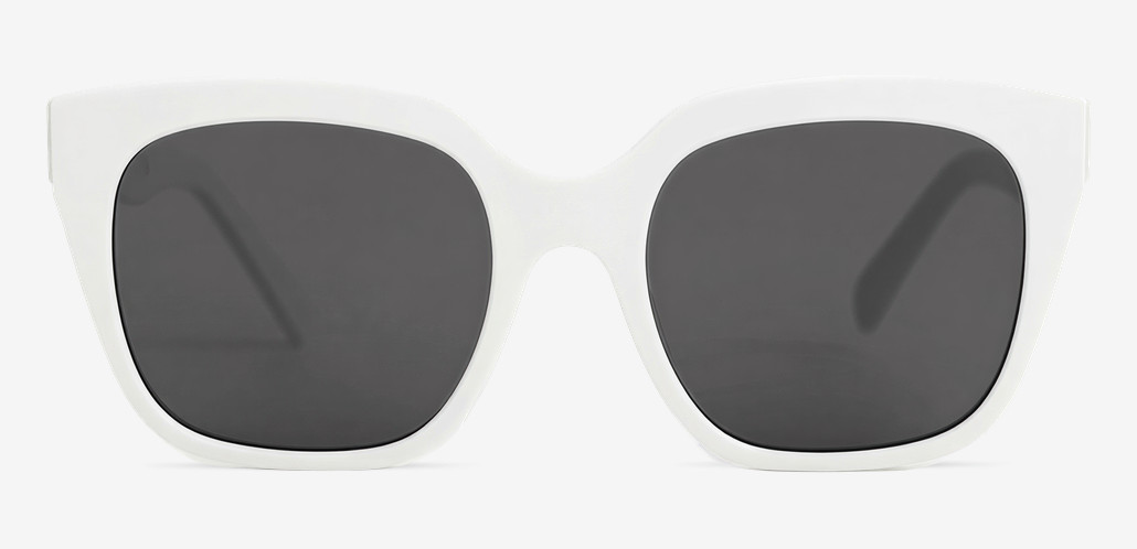 Glover White Square Sunglasses