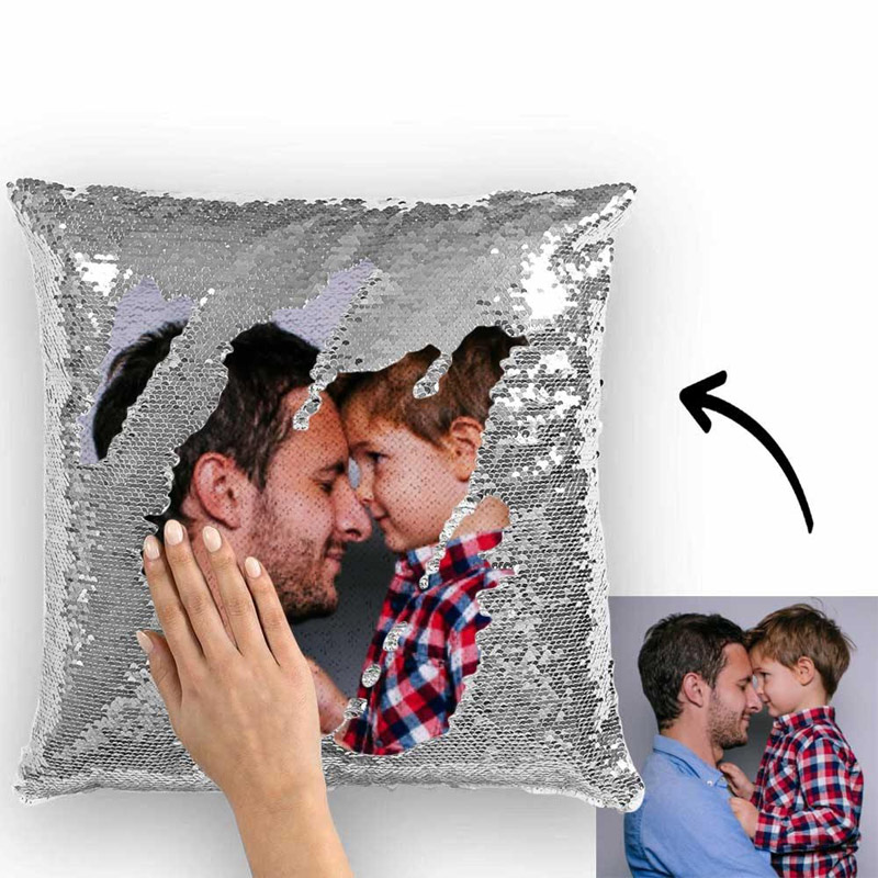 Magic Sequins Custom Photo Pillow