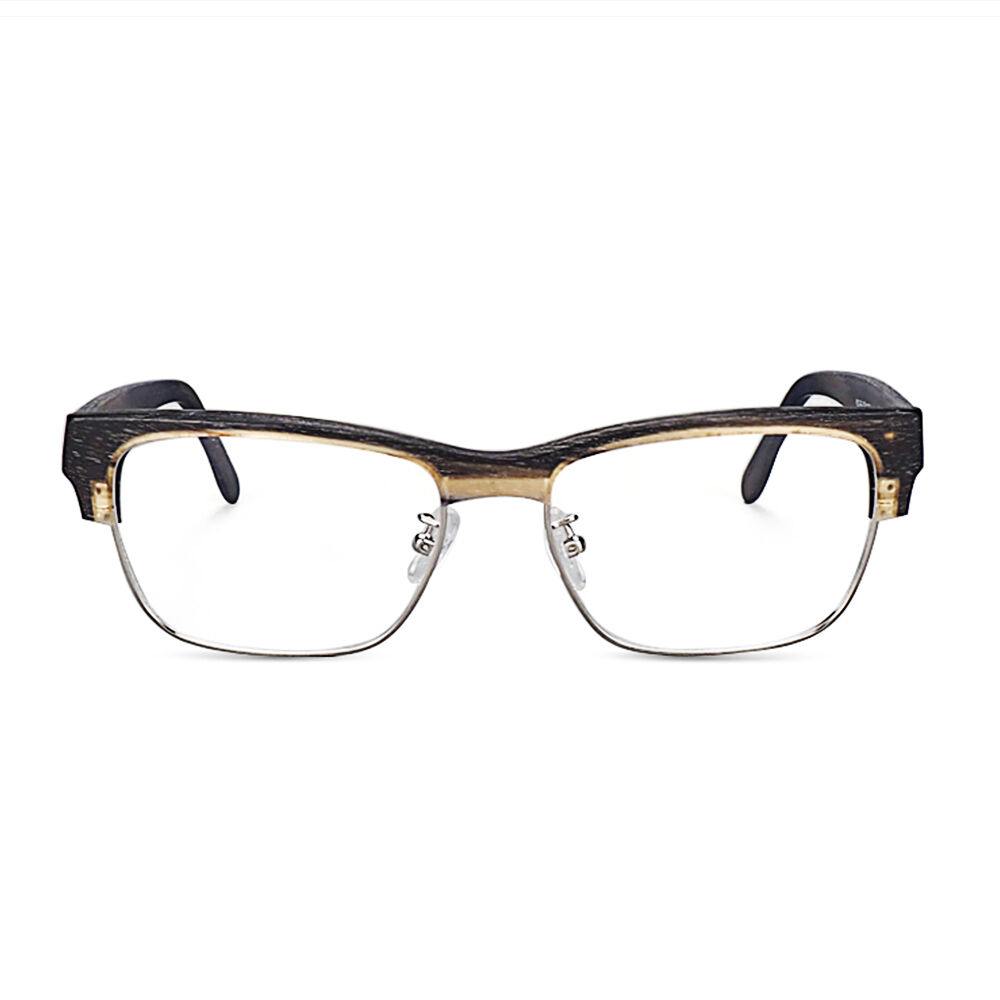 Bruce Rechteckige Grey Brille