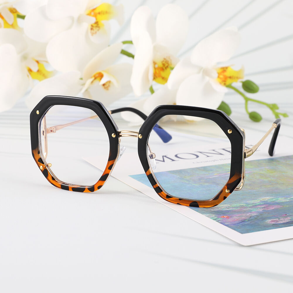 Megre Geometric Tortoise Glasses