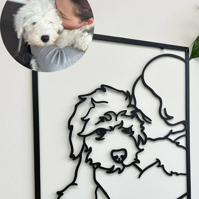 線画 イラスト フォト フレーム 写真立て 木製