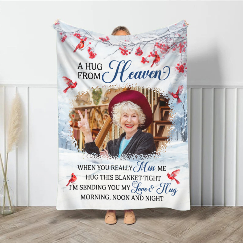 Personalized Picture Blanket Memorial And Best Gift for Family