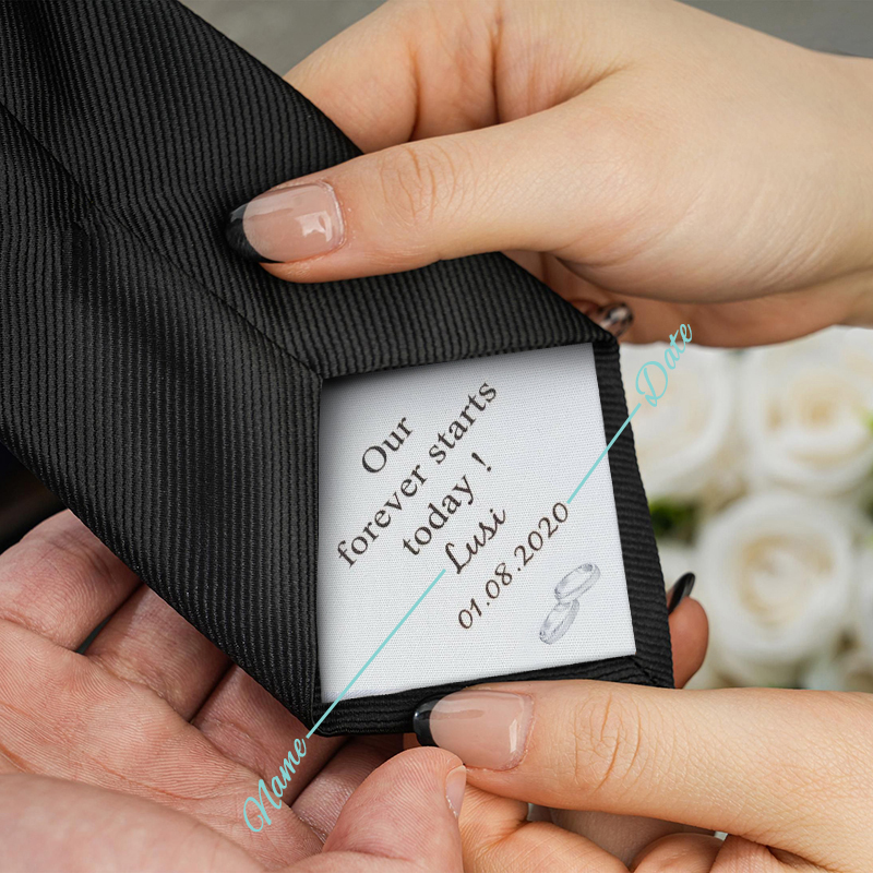 Custom Name Tie with Custom Date Precious Gift for Husband
