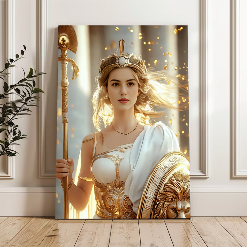 Personalized Goddess Of Wisdom Portraits with Custom Face Swap