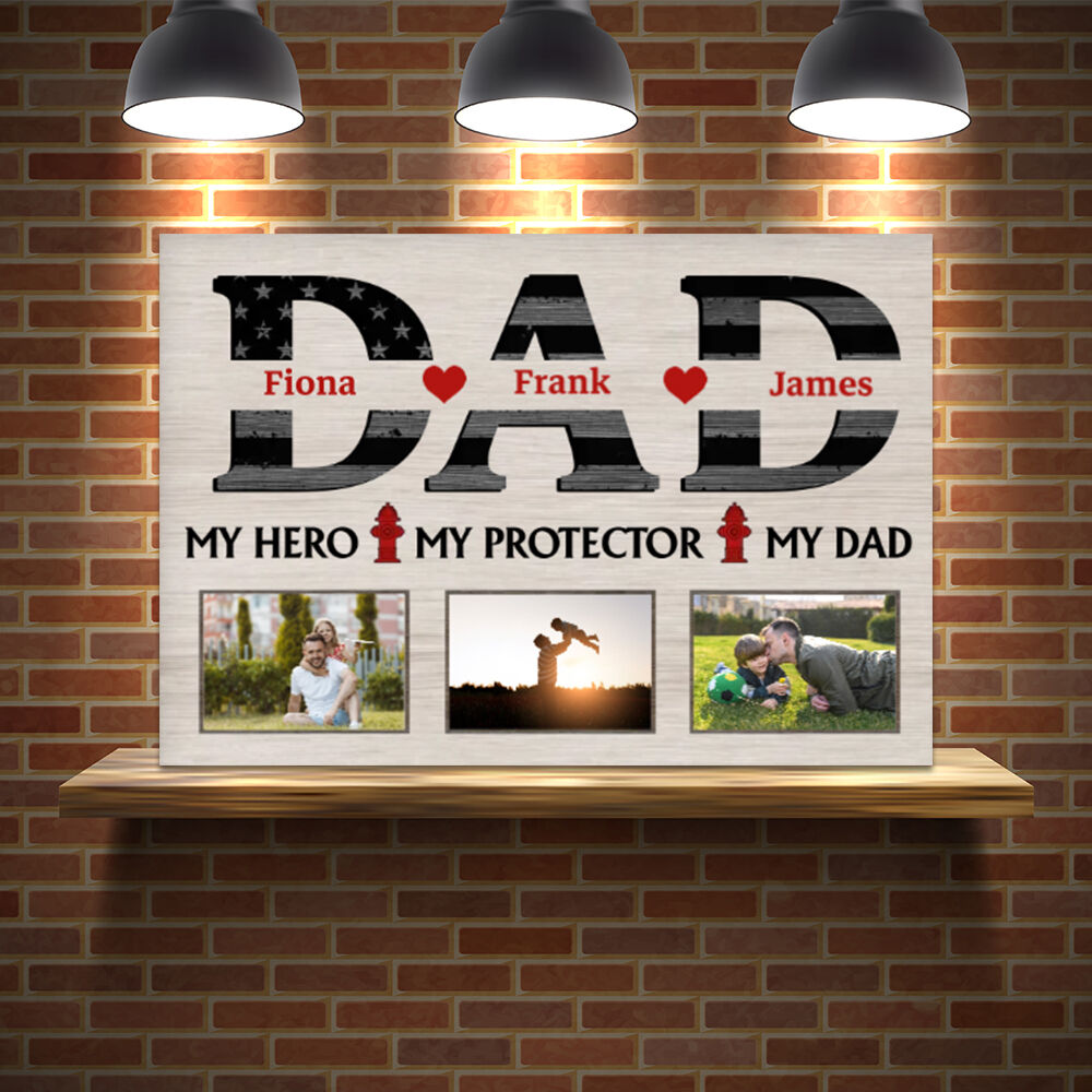 Spersonalizowany obraz na płótnie z wzorem hydrantu Kreatywny prezent dla taty