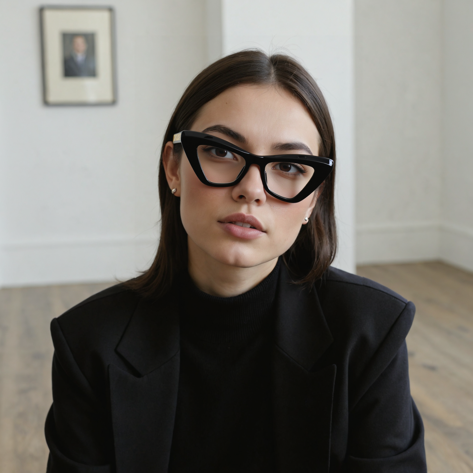 Grantha Cat Eye Black Glasses