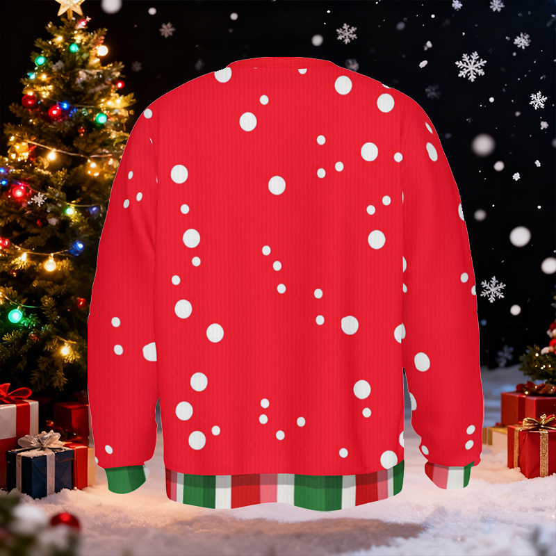 Pull moche personnalisé unisexe avec corps d'elfe de Noël design amusant cadeau attrayant pour la famille et les amis