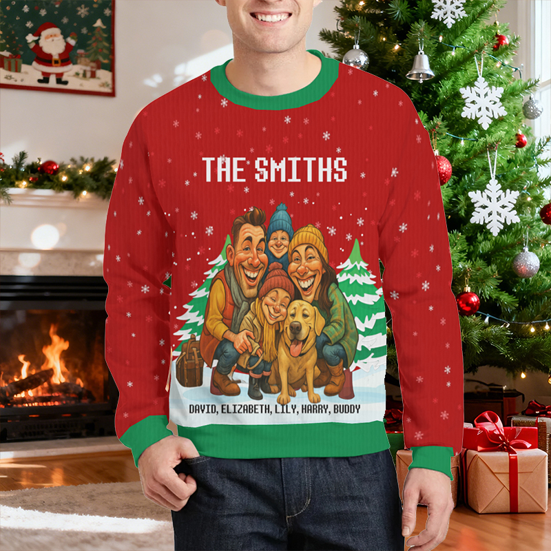 オリジナル 名入れ 写真入れ 漫画風 セーター