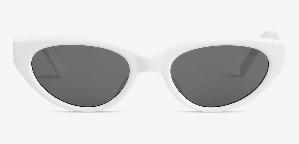 Avery Lunettes de soleil Cat Eye Blanches