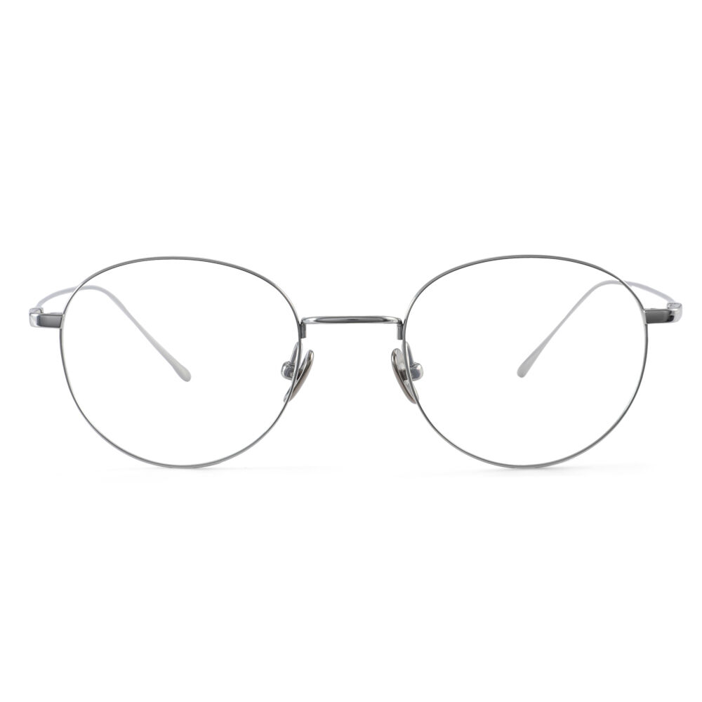 Melville Round Silver Glasses