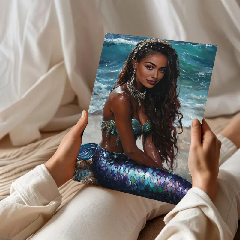 Personalized Mermaid Portraits with Custom Face Swap Best Gift for Valentine's Day