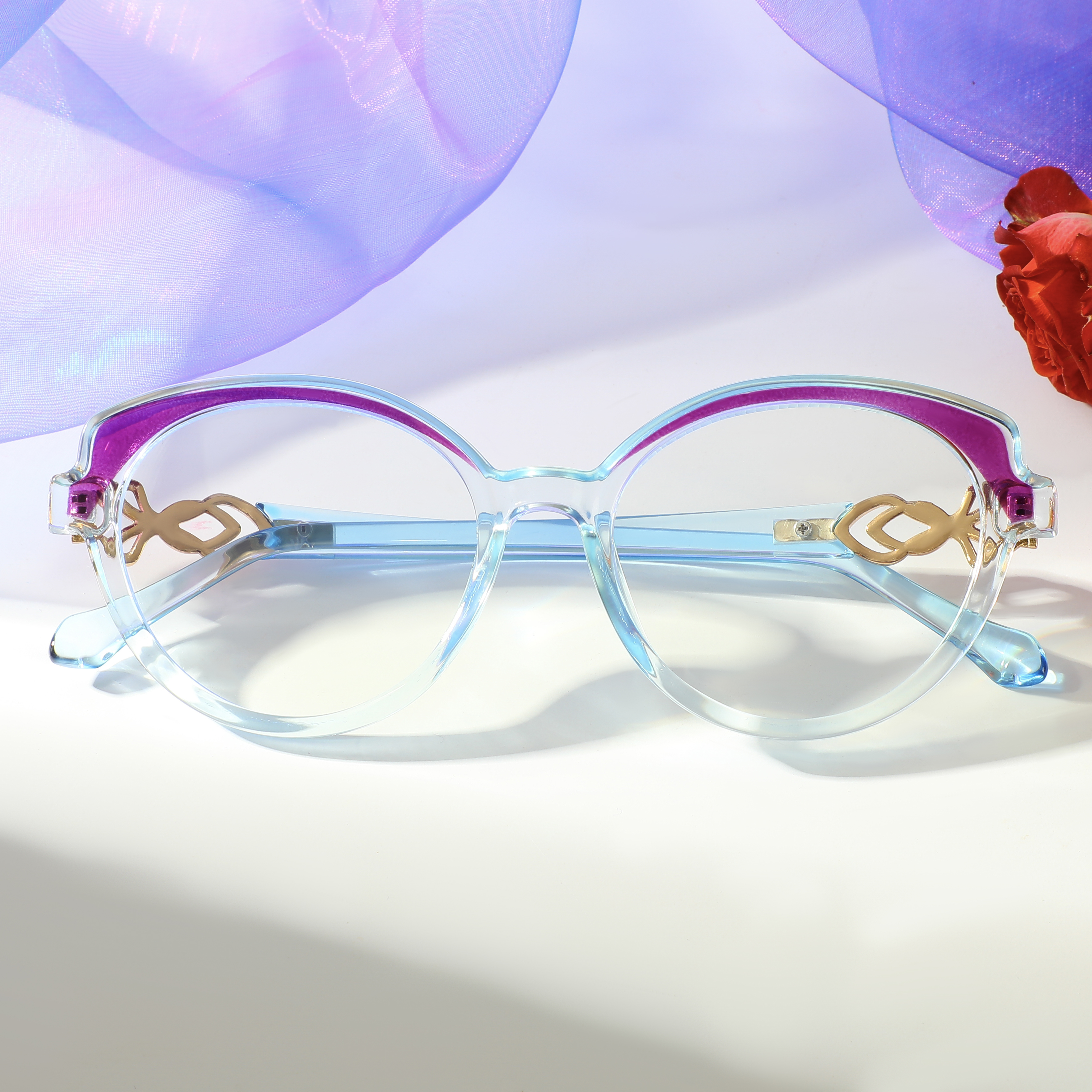 Occhiali da Vista Geoffrey Cat Eye Blu