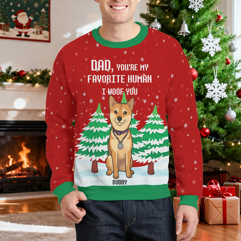 オリジナル ペット 犬 猫 名入れ 写真入れ 漫画風 セーター