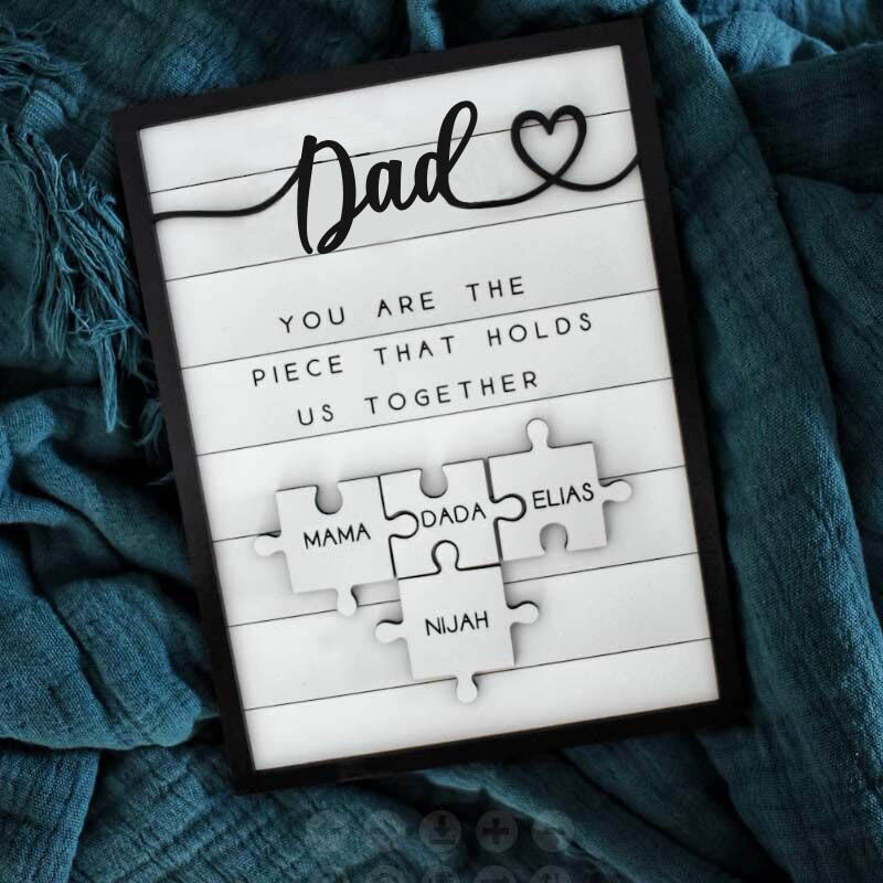 Cadre Fait à la main Personnalisé Bois Maman Casse-tête Signe pour le cadeau de la fête des mères