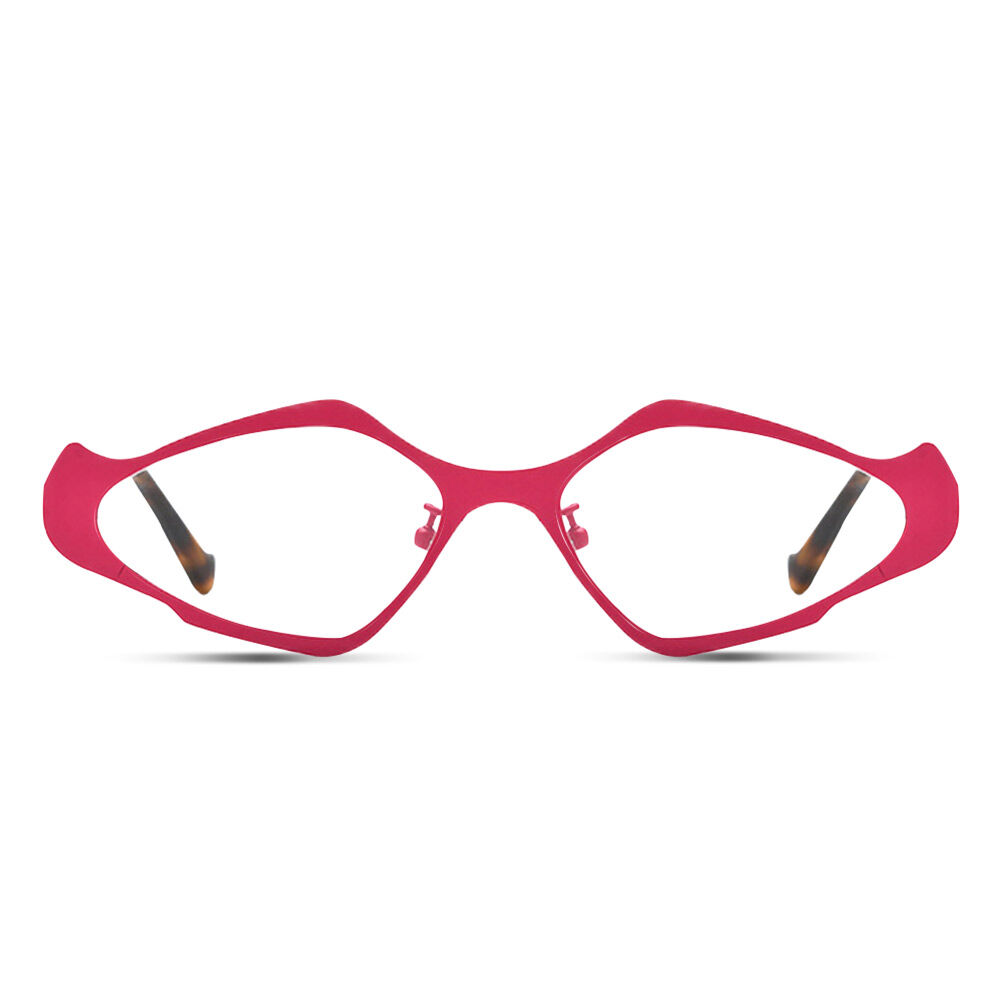 Claro Geometrische Rosa Brille