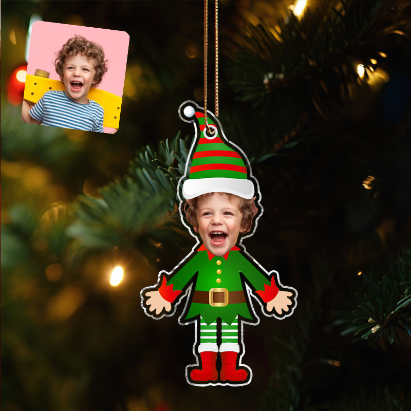 Personalisierte Weihnachtsornamente Customized Kopf Fotos Warme Geschenke für Kinder