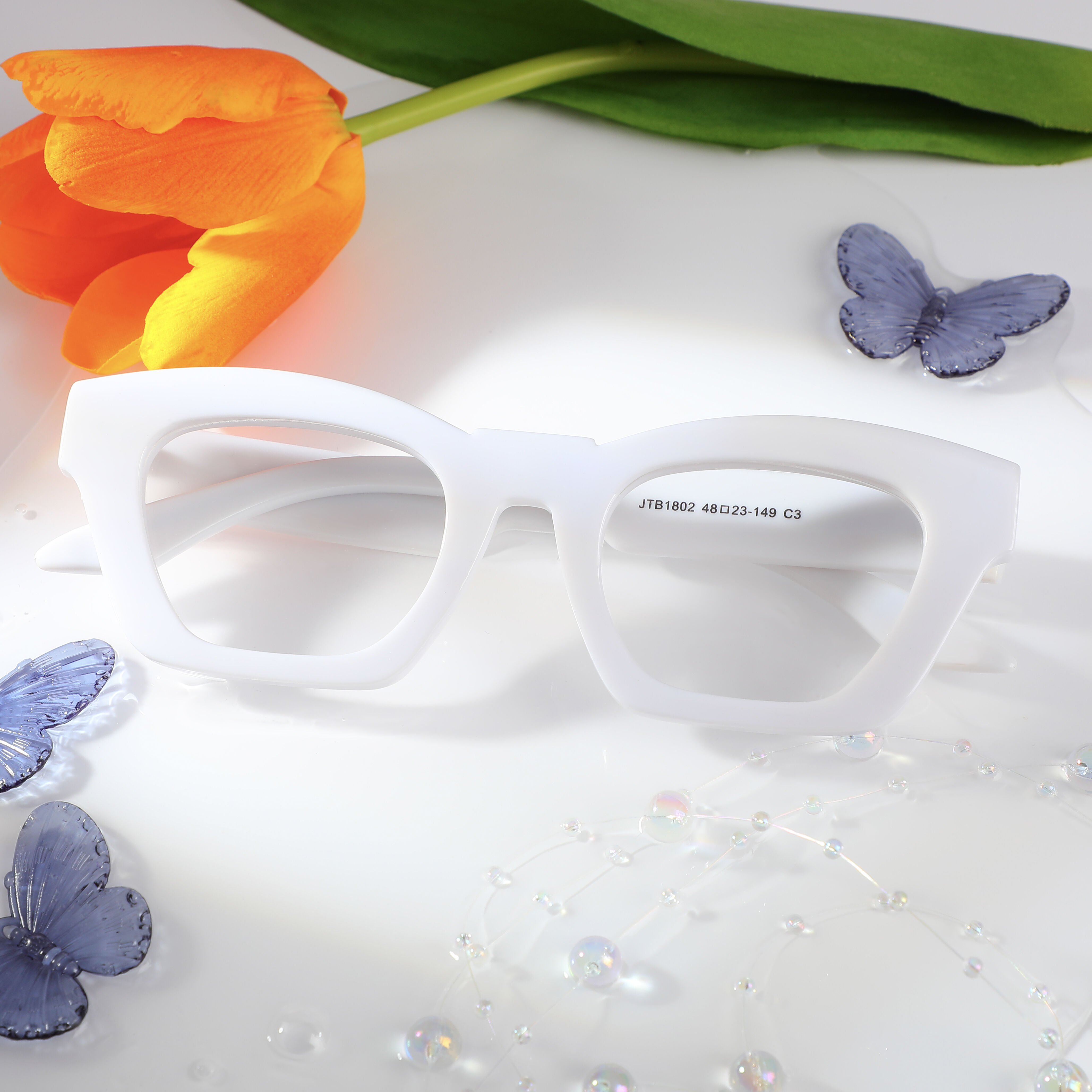 Occhiali da Vista Trista Quadrato Bianco