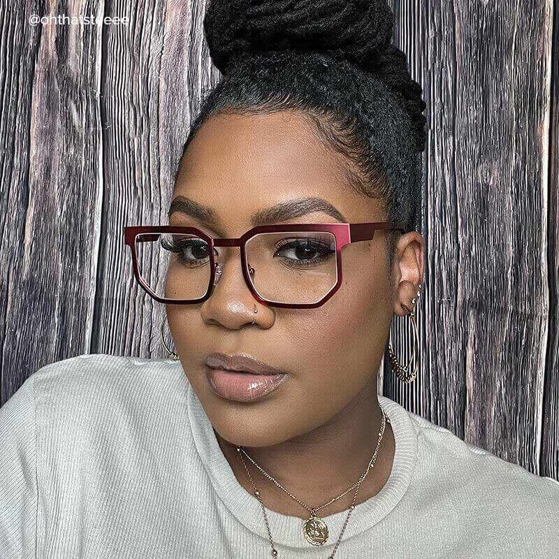 Bello Geometrische Rote Brille