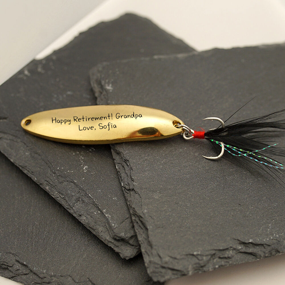 Unique Fishing Gift Metal Lure Pike Bass Lure Celebrating Retirement for Grandpa