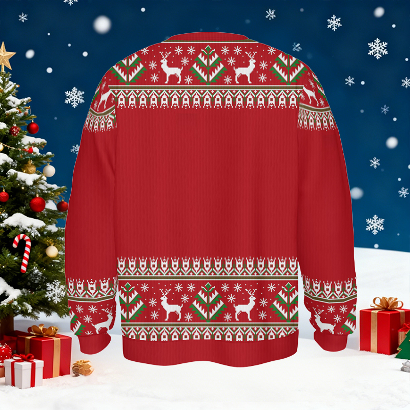 Maglione brutto personalizzato unisex Merry Woofmas con foto personalizzate del tuo cane design carino regalo di Natale per gli amanti degli animali domestici