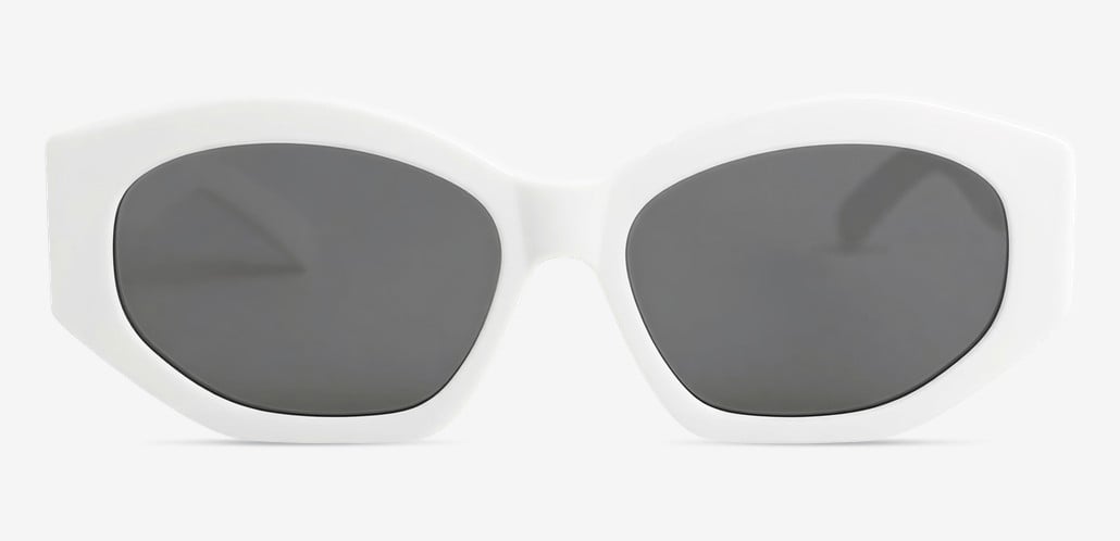 Smith White Geometric Sunglasses