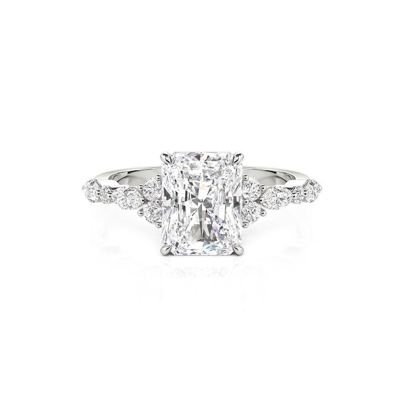 Jeulia Hidden Halo Radiant Cut Engagement Ring