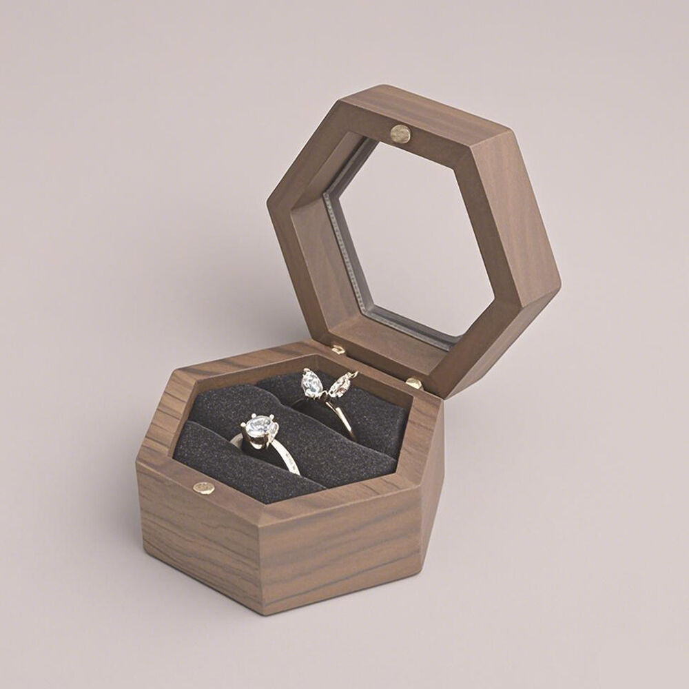 Personalized Wooden Wedding Ring Box Engagement Ring Box Anniversary Gifts for Her