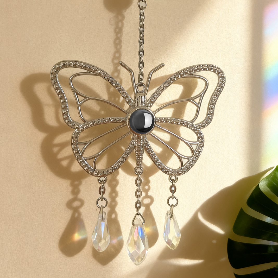 Adorno de proyección de alas de ángel personalizado, regalo de Navidad para la familia